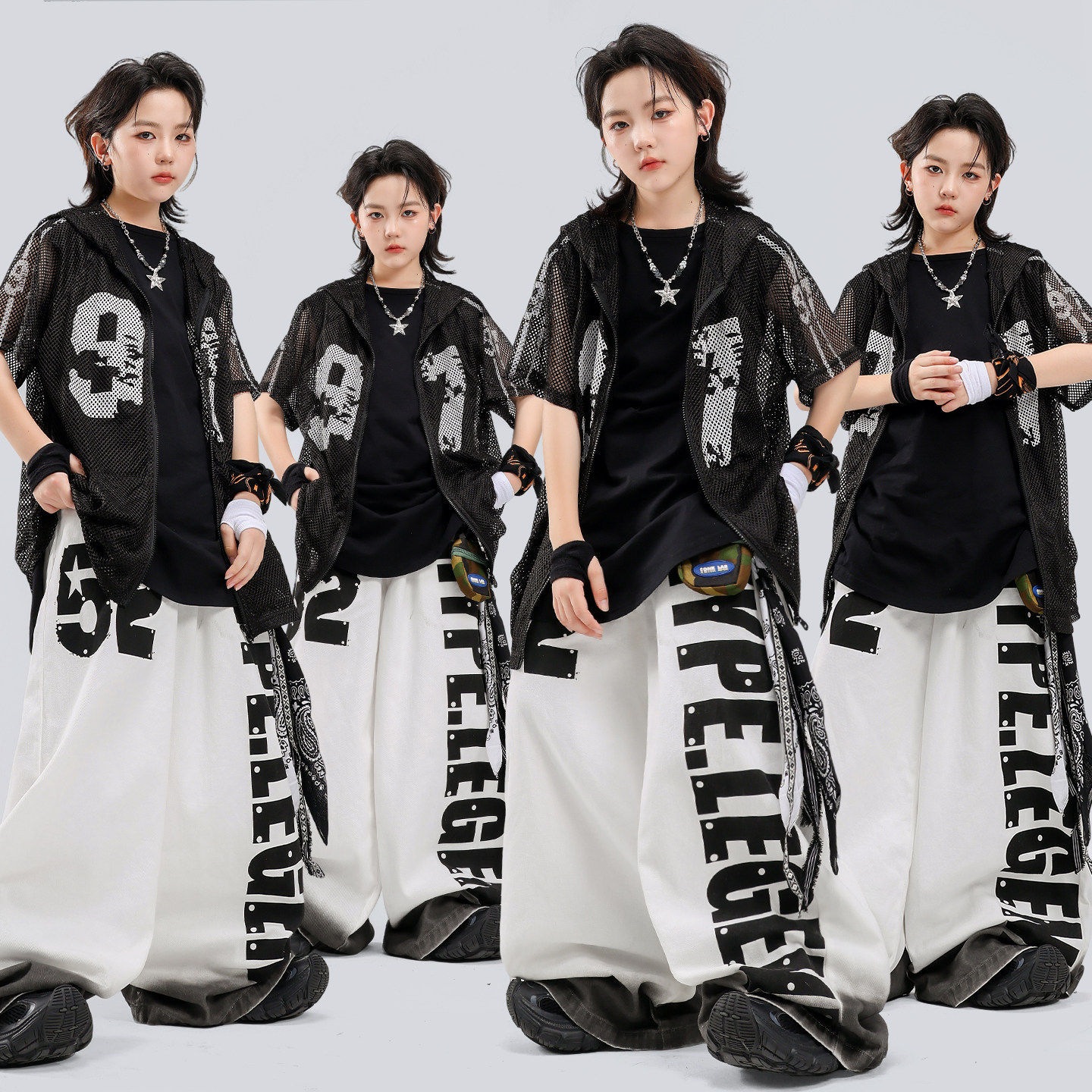 男童街舞演出服嘻哈儿童夏季