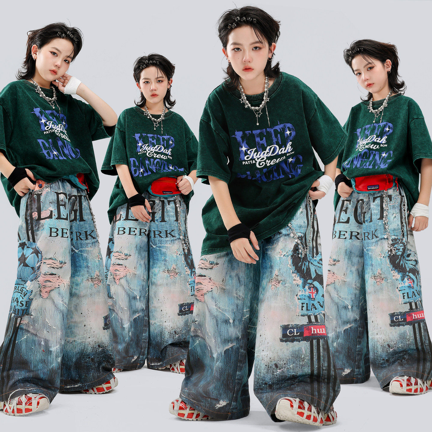 少儿hiphop儿童街舞演出服嘻哈