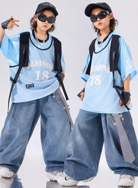 儿童街舞潮服男大童嘻哈hiphop酷帅炸街潮炫少儿演出服六一表演服