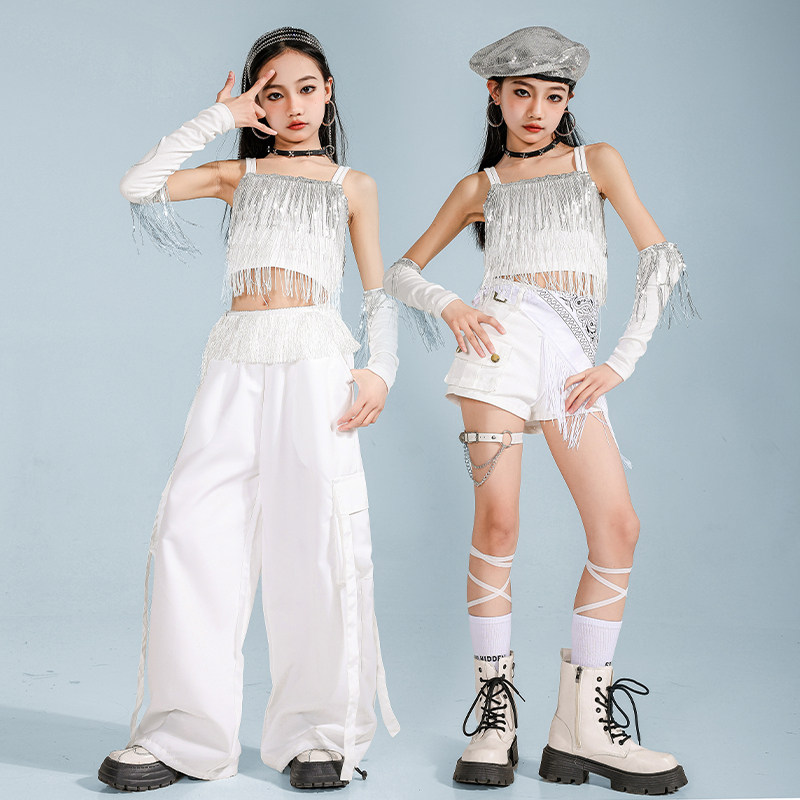 儿童街舞演出服女童爵士舞服装