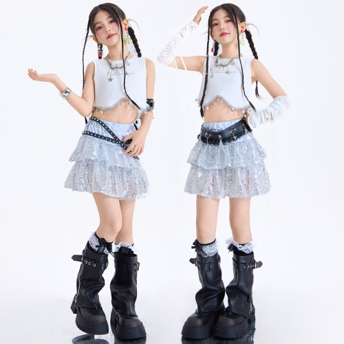 女童爵士舞服装潮酷时髦儿童