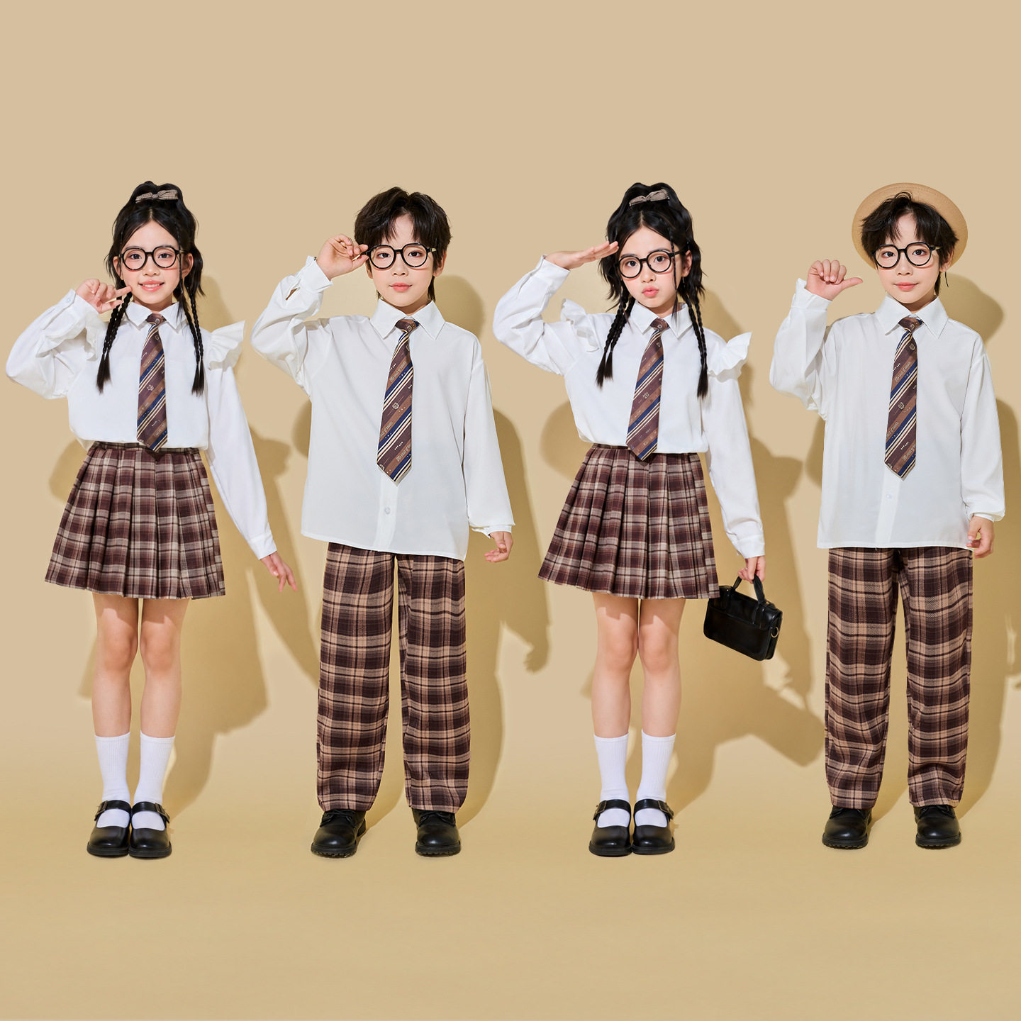 儿童演出服幼儿园毕业班服啦啦队