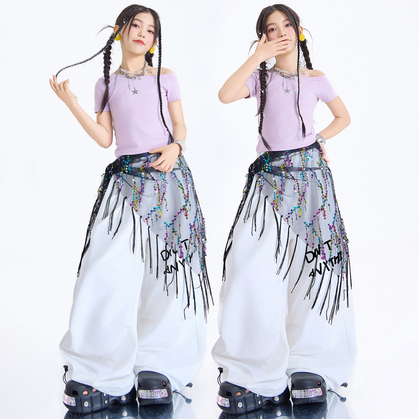 女童爵士舞服装时髦潮酷儿童