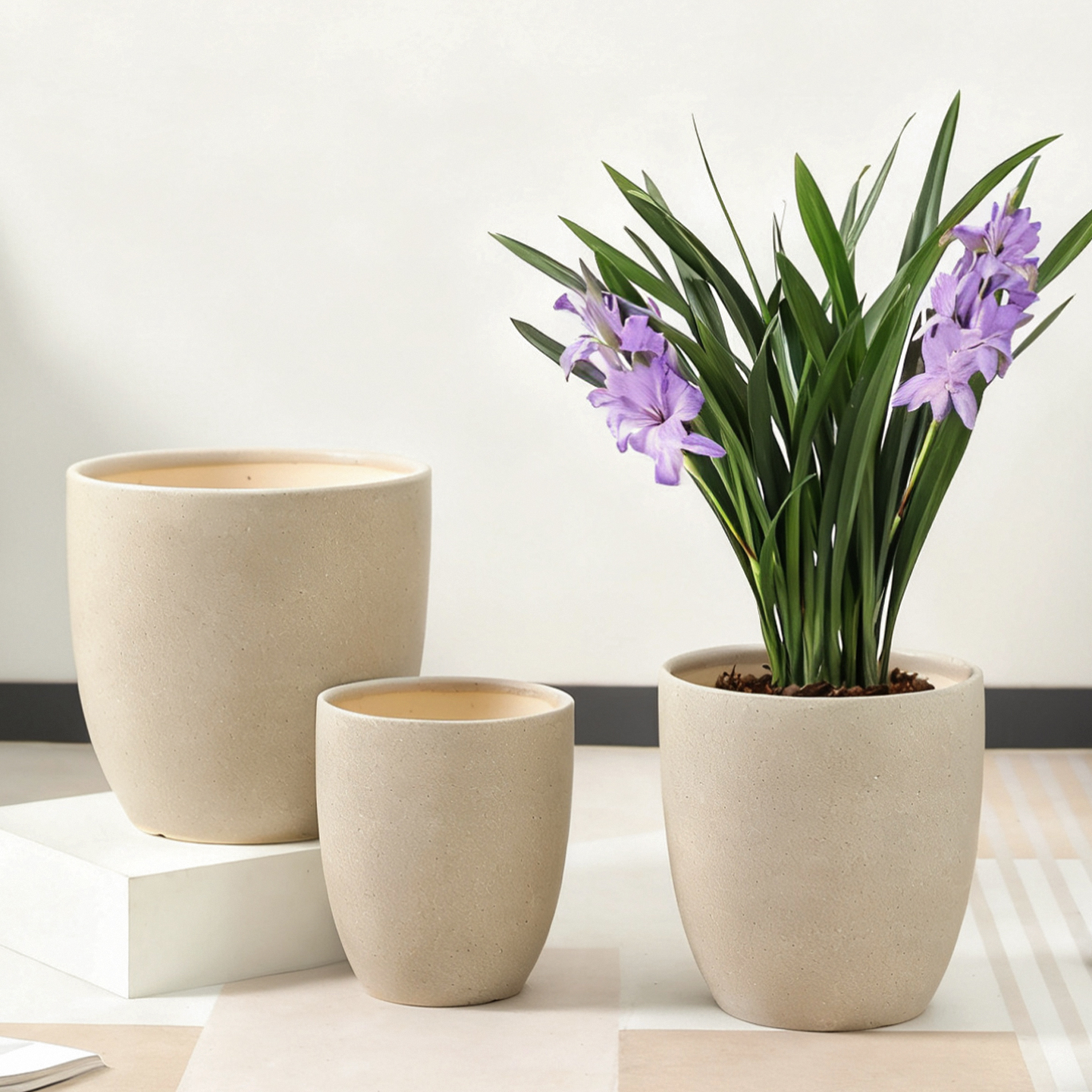 陶瓷花盆北欧风简约高级感大口径