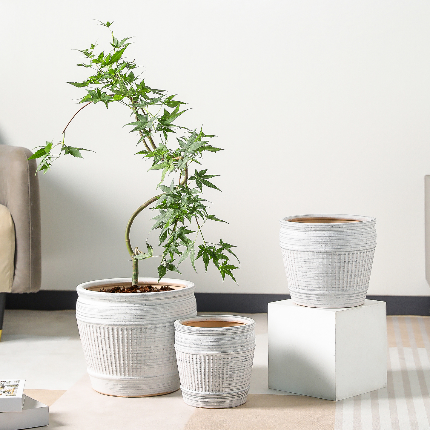 陶瓷花盆北欧复古轻奢高级专用