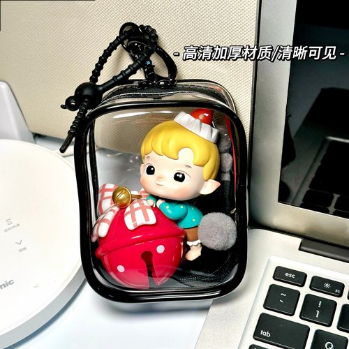 娃包小方盒10-13cm20cm15棉花娃痛包双拉链高透加厚毛绒玩偶收纳