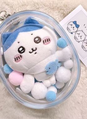 10cm15cm20cm棉花娃娃痛包高pvc透明拉布娃娃外出包labubu遛娃包