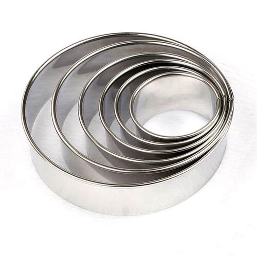 14pcs/Set Stainless Steel Round Cookie Moulds Cake Cutter