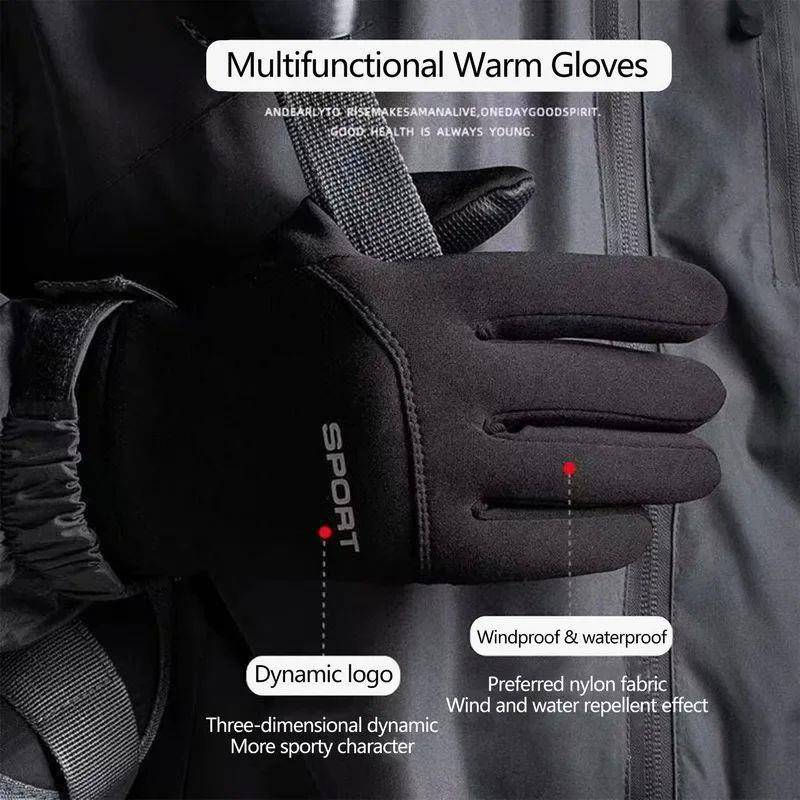 Winter Thermal Gloves for Men Mtb Bicycle Motorcycle Gloves