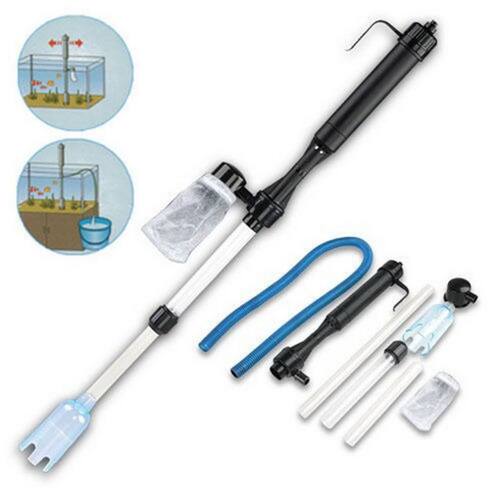 New Siphon Cleaner Aquarium Gravel Battery Fish Tank Vacuum