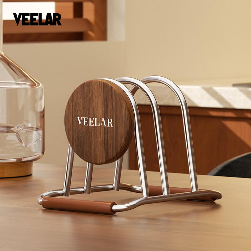 VEELAR菜板放置架不锈钢砧板架案板置物架专用架锅盖收纳架圆形架