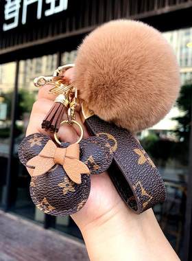 LV&GEDETE 汽车钥匙扣挂件女老花可爱米奇钥匙链生日礼物背包挂饰