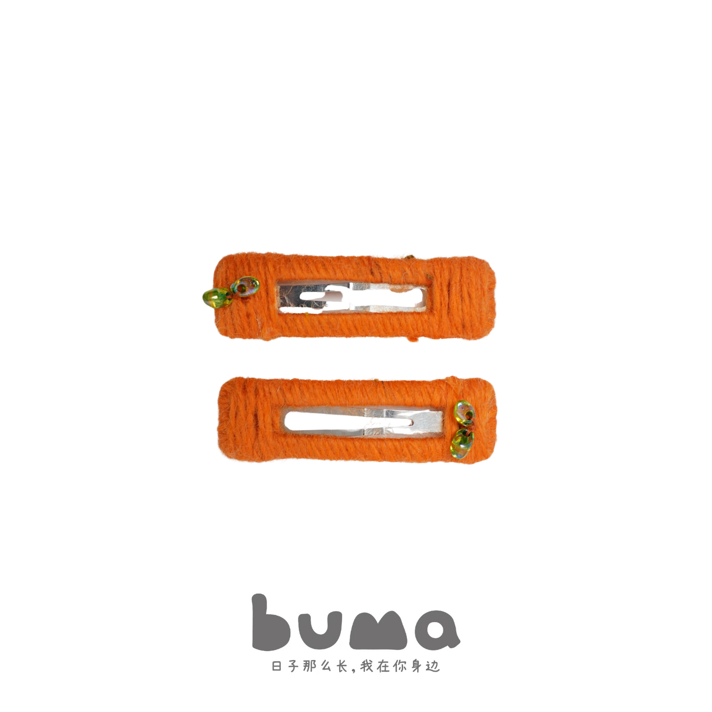 女孩发卡buma好看的手缠手工发夹儿童发夹马德里的宝藏刘海边夹