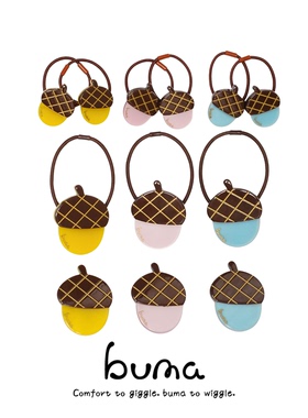 buma儿童漂亮发夹原创小众皮筋醋酸橡果工坊可爱高级bb发夹