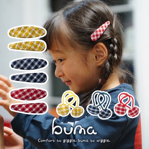 liberty印花女童发卡buma侧边夹