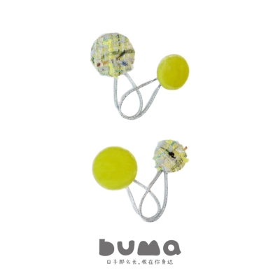 buma新品青柠发绳宝宝儿童手工