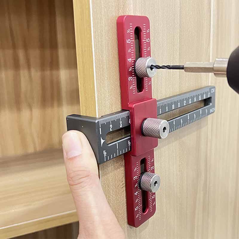 铝合金拉手打孔定位器 抽屉柜门把手安装辅助工具木工开孔定位器