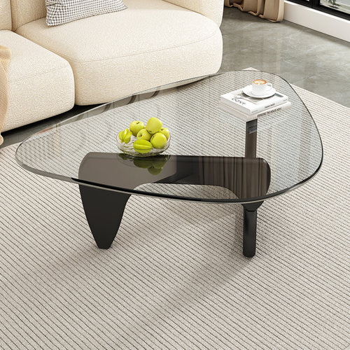 玻璃茶几轻奢异形创意极简茶台