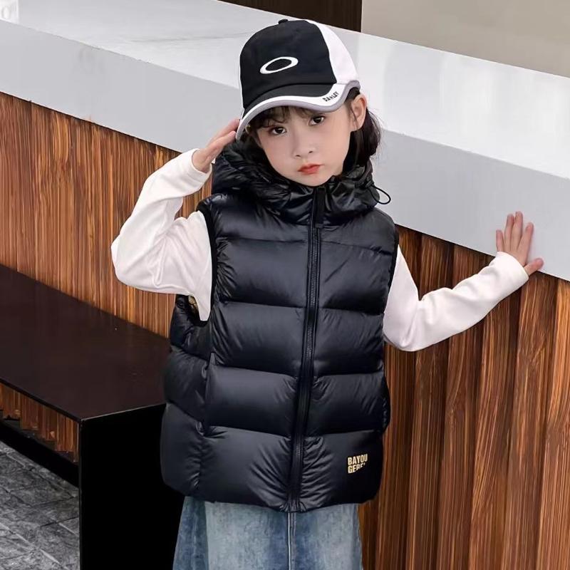 2024冬新款儿童羽绒服马甲男女童中大童加厚保暖背心小童加厚外穿