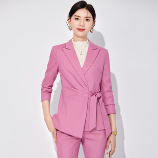 西装套装女高级感2024春秋新款职业气质女神范休闲主持人名媛西服