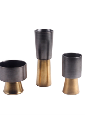 新中式风样板间别墅书房陶瓷摆件