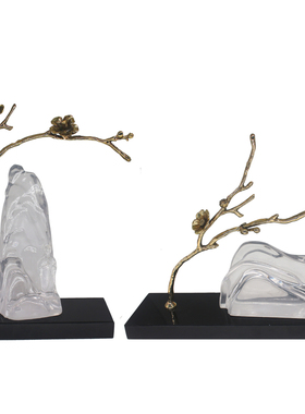 新中式风抽象树脂样板房雕塑摆件