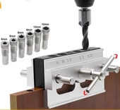 硬质钢木工钻孔定位器木工直孔打孔定位器公英制木工打孔定位器