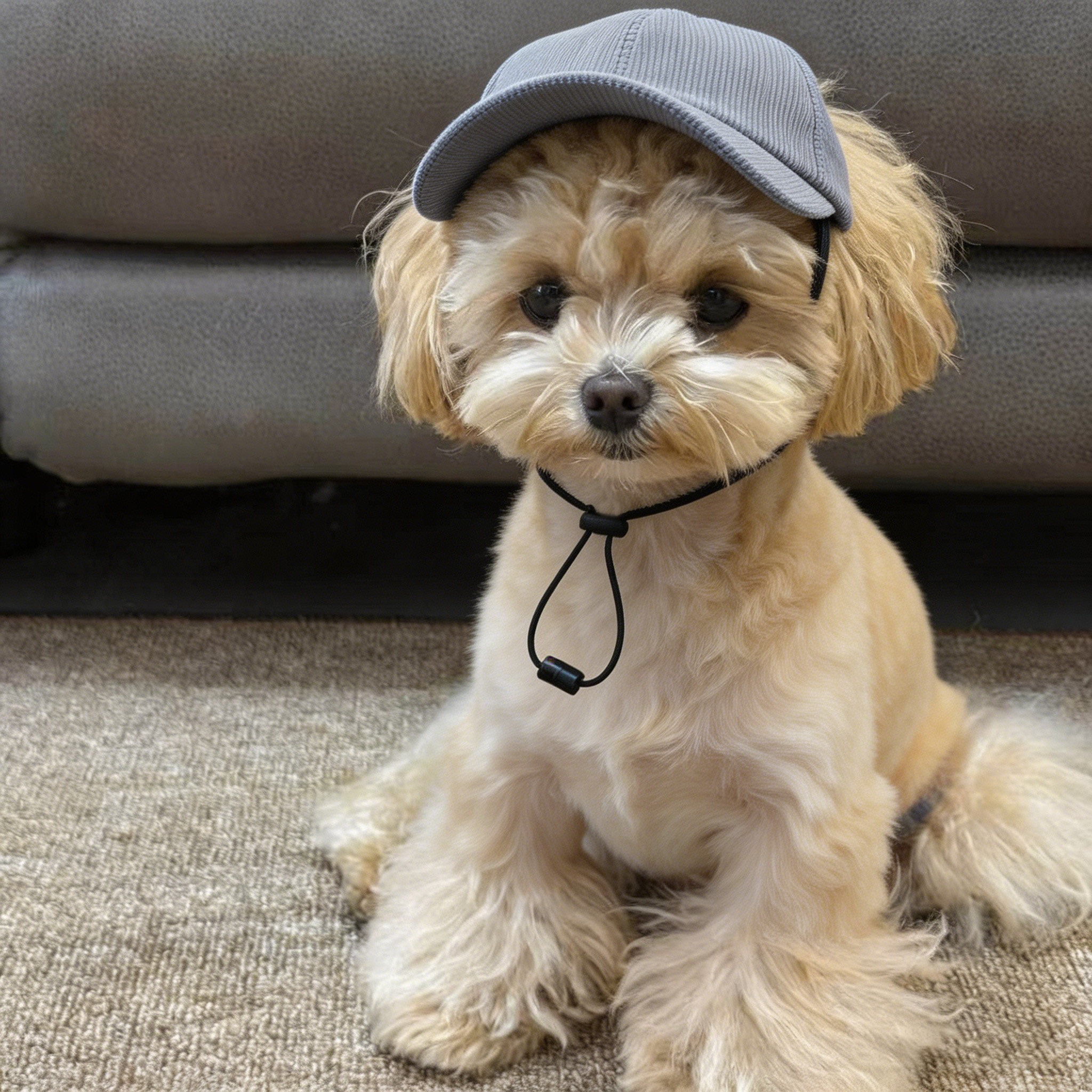 小狗帽子露耳朵防晒小型犬遮阳可爱太阳帽夏季出门耍酷配饰简约款