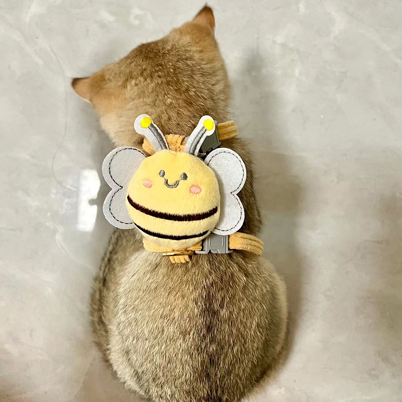 猫咪牵引绳遛猫绳工字栓猫绳可调节防挣脱胸背带网红高颜值遛猫链