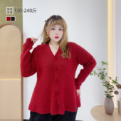 300斤大码 新年V领显瘦别致红色毛衣鱼尾针织衫 女装 超好看亮丝韩版