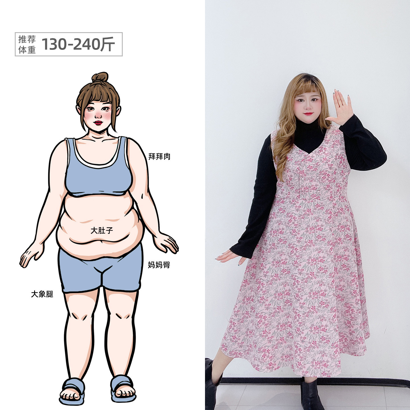 胖莹莹大码女装法式名媛玛德琳风碎花收腰背心裙高领打底衫套装,女装/女士精品,大码套装,淘宝优惠券,粉丝福利购,淘宝优惠卷