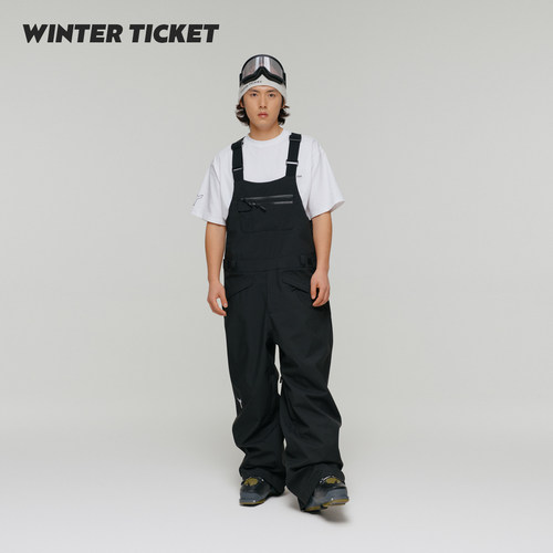 WINTERTICKET自由式背带滑雪裤