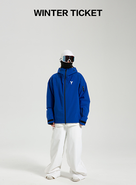 WINTER TICKET 克莱因蓝自由式公园OVERSIZE野雪防水单双板滑雪服