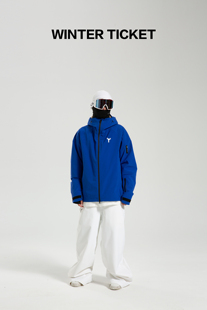 WINTER TICKET 克莱因蓝自由式公园OVERSIZE野雪防水单双板滑雪服