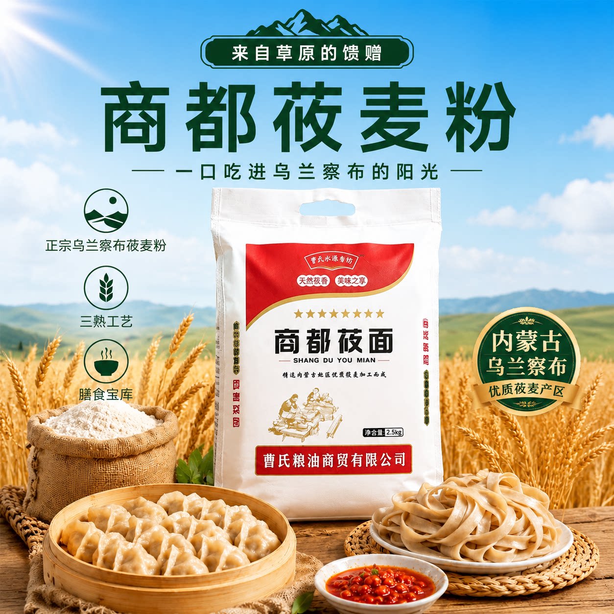内蒙古乌兰察布特产纯莜面粉