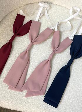 春日部 纯色斜角平角免打小领带领结jk制服衬衫配饰学生日系百搭