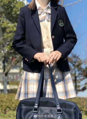 春日部【浮金】原创设计条纹领结领带jk制服女搭配小物蓝色学院风