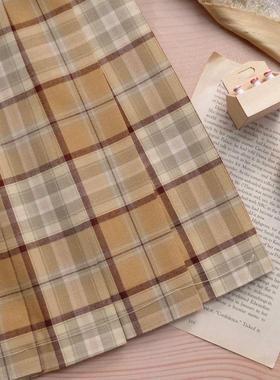 春日部【牛轧饼干】现货原创黄色格裙jk制服正统少女百褶甜美秋冬