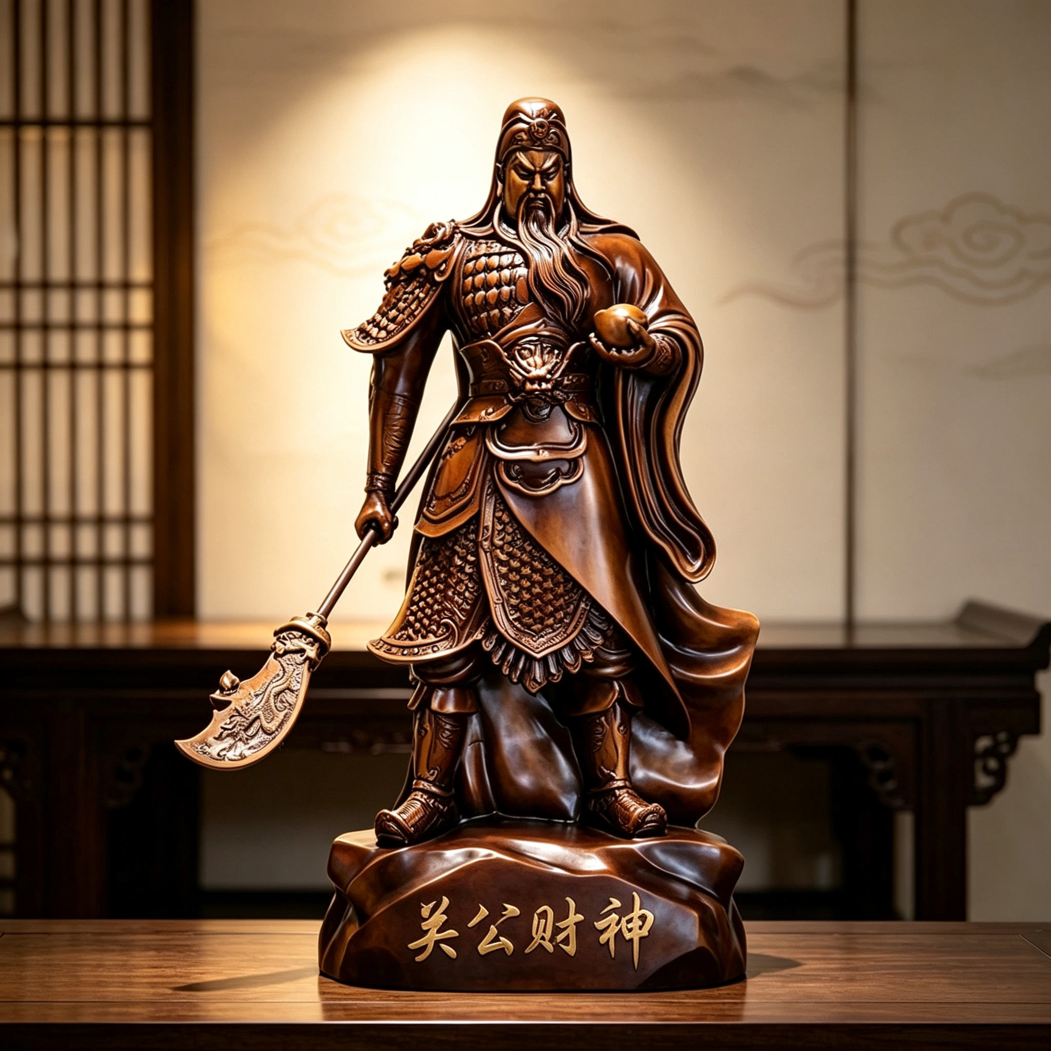 关公武财神招财镇宅落地摆件