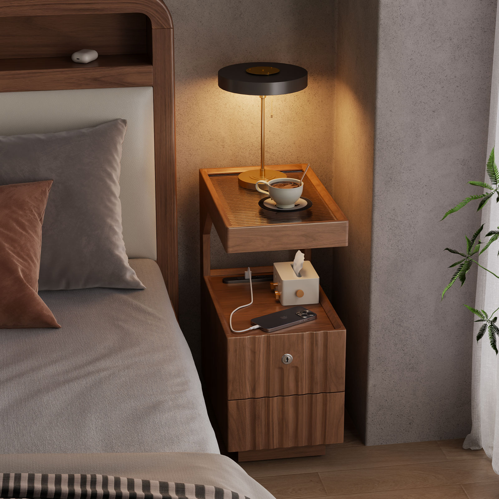 实木床头柜迷你小型极窄床边柜超窄25公分30cm窄边夹缝置物架