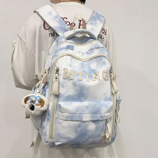 高颜值书包男生初中生小学生大容量双肩包女高中生小众ins风背包