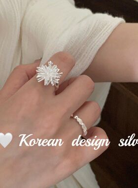 设计风银饰精致纯银insS925韩国