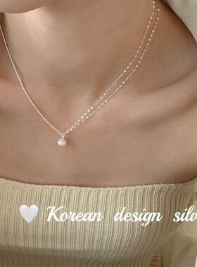 韩国双层东纯银饰品不大门对称