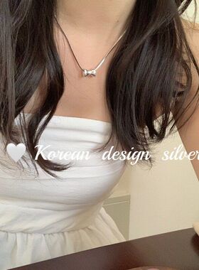 纯银扁蛇日系风韩版叠戴ins项链