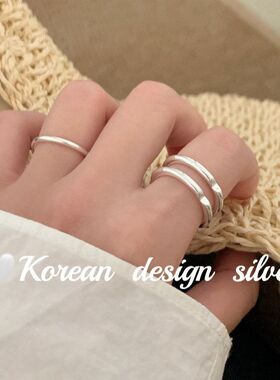 指环简约纯银戴韩国戒指高级感