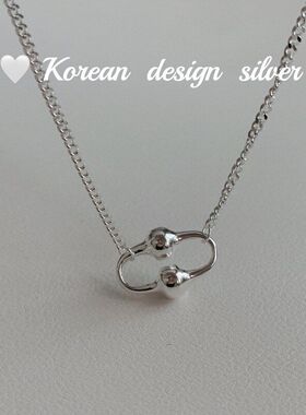 马蹄饰品风韩国小众S925链ins