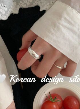 高级感八芒星戒指设计简约纯银