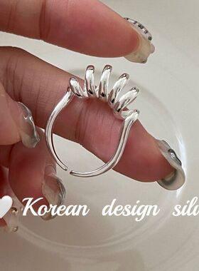 饰品高级设计韩国S925线圈亮东