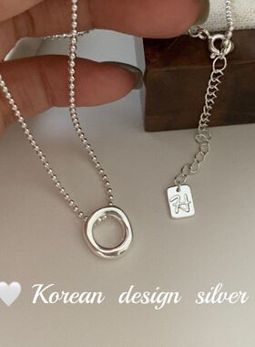 镂空圆形风韩国东大门纯银高级