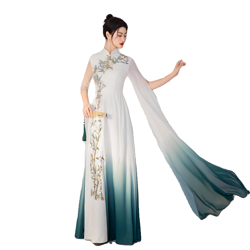 诗贝茉中国风礼服长裙